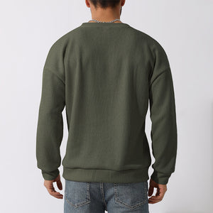 Men's Winter Sweater Loose Round Neck Thickened Sweater