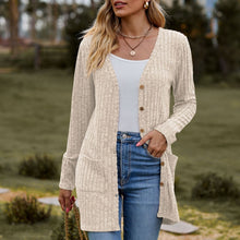 Load image into Gallery viewer, Sweaters for Women Cardigan Dressy Solid Open Front Long Knited Cardigan Sweater Fashion Loose Fit Coat Tops
