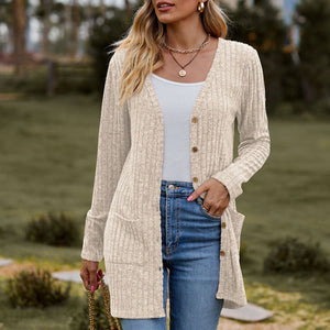 Sweaters for Women Cardigan Dressy Solid Open Front Long Knited Cardigan Sweater Fashion Loose Fit Coat Tops