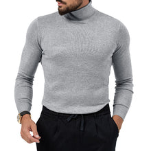 Load image into Gallery viewer, Men&#39;s Cotton Blend Turtle Neck Knitted Slim Sweater
