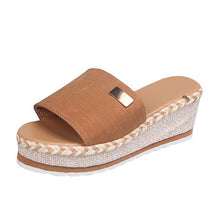 Load image into Gallery viewer, Women&#39;s summer new thick-soled wedge slippers
