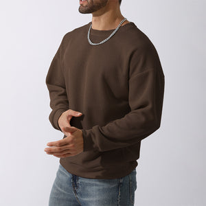 Men's Winter Sweater Loose Round Neck Thickened Sweater