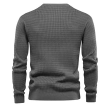 Load image into Gallery viewer, Mens Autumn And Winter Casual Loose Knitted Checkered Round Neck Hatless Versatile Long Sleeve Sweater
