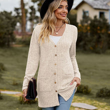 Load image into Gallery viewer, Sweaters for Women Cardigan Dressy Solid Open Front Long Knited Cardigan Sweater Fashion Loose Fit Coat Tops
