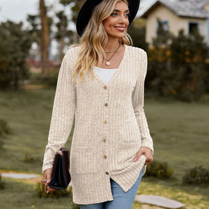 Sweaters for Women Cardigan Dressy Solid Open Front Long Knited Cardigan Sweater Fashion Loose Fit Coat Tops