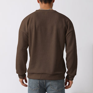 Men's Winter Sweater Loose Round Neck Thickened Sweater