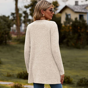 Sweaters for Women Cardigan Dressy Solid Open Front Long Knited Cardigan Sweater Fashion Loose Fit Coat Tops