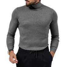 Load image into Gallery viewer, Men&#39;s Cotton Blend Turtle Neck Knitted Slim Sweater
