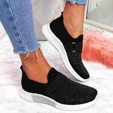 Load image into Gallery viewer, Women&#39;s Breathable Slip On Mesh Rhinestone Trainers Shoes
