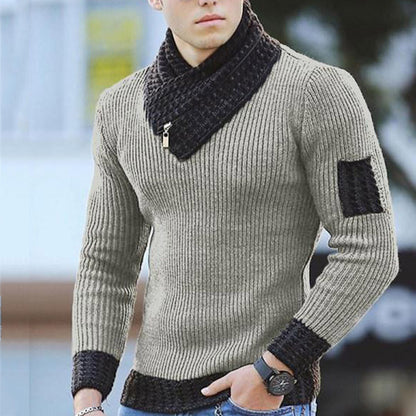 Men Turtleneck Winter Warm Cotton Pullovers Sweaters