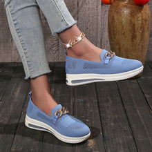 Load image into Gallery viewer, Metal buckle mesh breathable thick heel casual women&#39;s shoes
