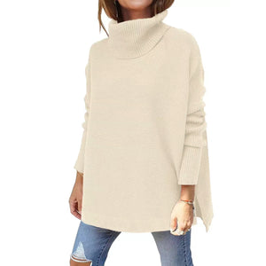 Soft Cotton Stand Collar Large Size Long Sleeve Tops Ladies Jumper Loose Tunic Casual T-Shirts