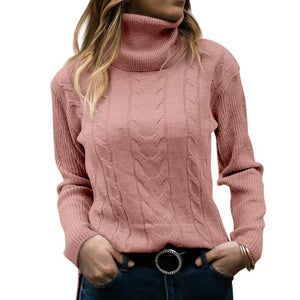 Women's Turtleneck Sweaters 2024 Fashion Long Sleeve Pullover