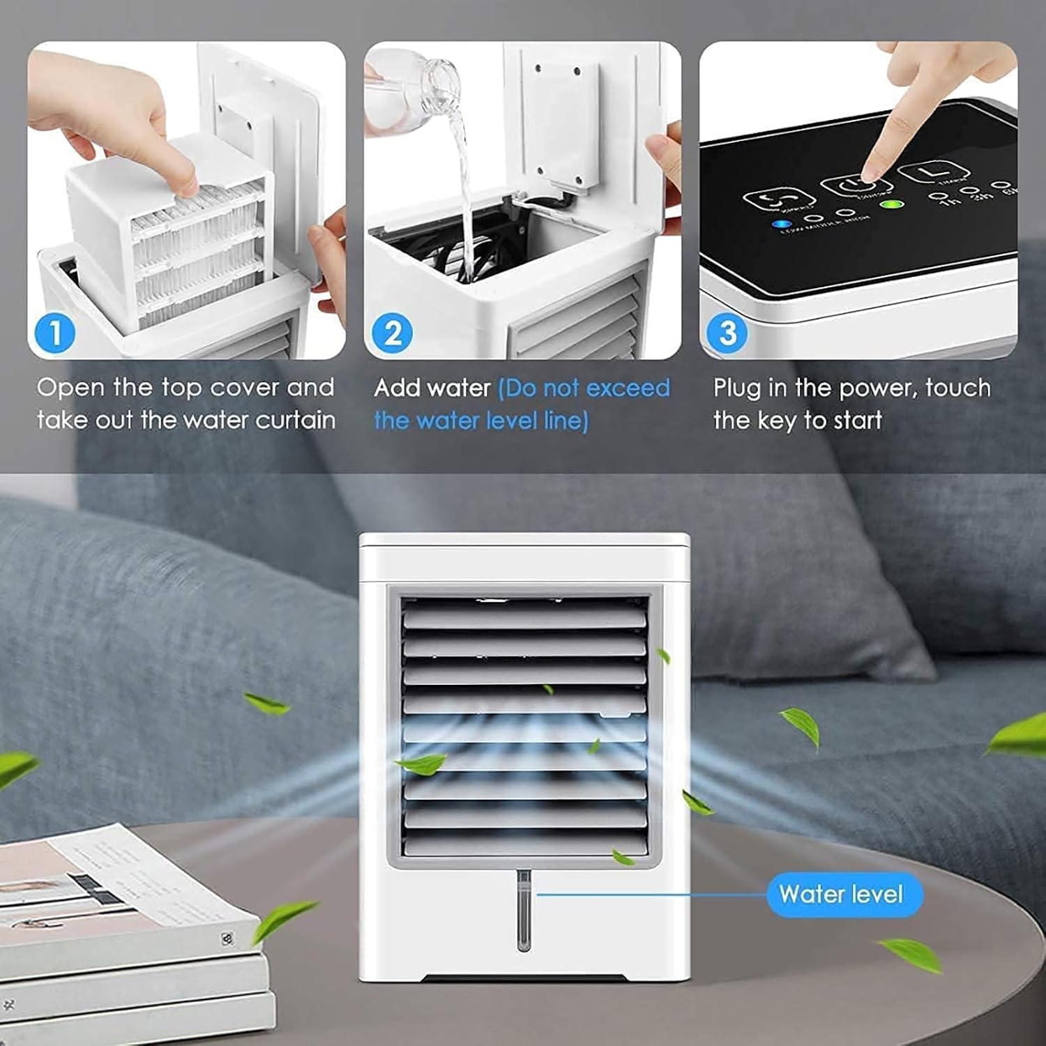 Evaporative Air Cooler with Touch Screen
