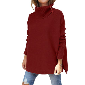 Soft Cotton Stand Collar Large Size Long Sleeve Tops Ladies Jumper Loose Tunic Casual T-Shirts