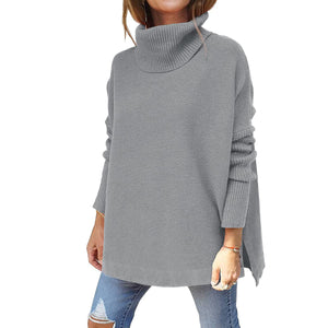 Soft Cotton Stand Collar Large Size Long Sleeve Tops Ladies Jumper Loose Tunic Casual T-Shirts