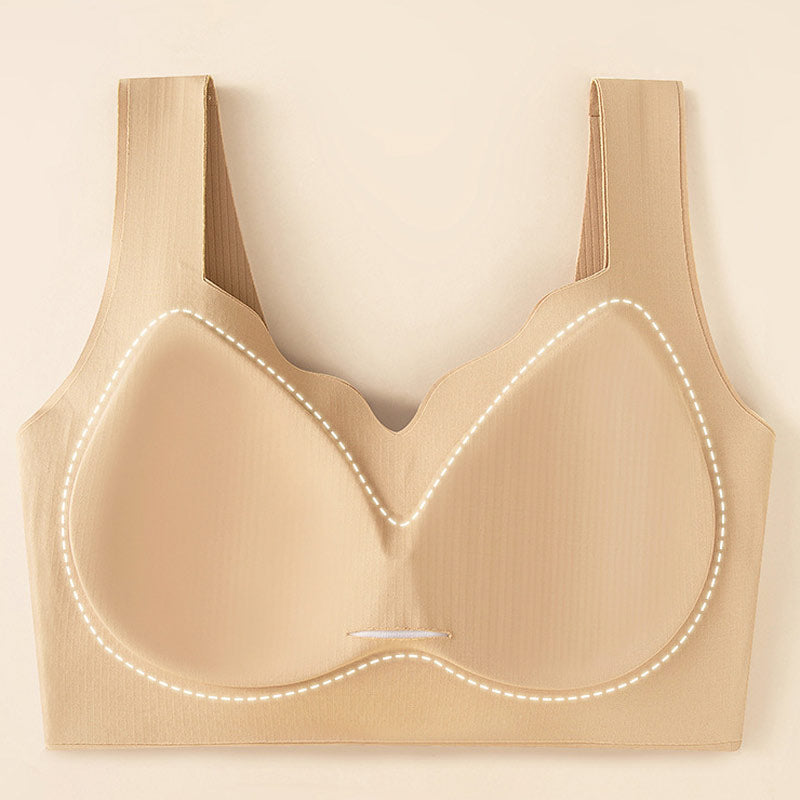 Wire-Free Seamless Push-Up One-Piece Bra