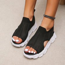 Load image into Gallery viewer, Women&#39;s Knitted Elastic Platform Casual Sandals
