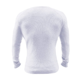 Men's Basic Knitted Crew Neck Long Sleeve Pullover