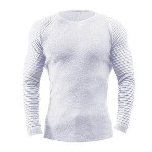 Men's Basic Knitted Crew Neck Long Sleeve Pullover