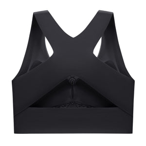 Three-breasted cross-back correction bra