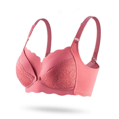 No Steel Ring Maternity Adjustable Lace Push Up Bra