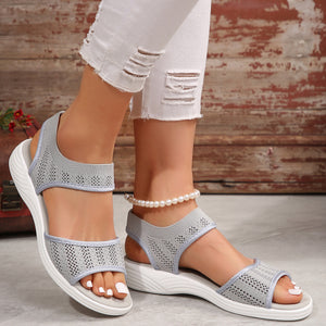 Casual Comfortable Wide Width Breathable Mesh Fish Mouth Sport Women Sandals 2024 Summer