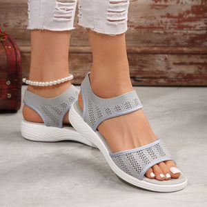 Casual Comfortable Wide Width Breathable Mesh Fish Mouth Sport Women Sandals 2024 Summer