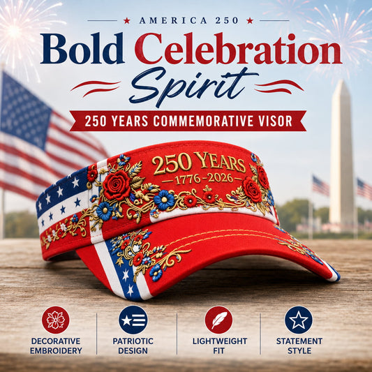 USA 250th Anniversary Embroidered Visor