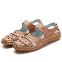 Load image into Gallery viewer, Comfyfleek Wide Toe Box &amp; Wide Size Leather Sandals
