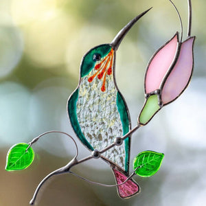 Hummingbird Stained Glass Window Hangings