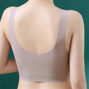 Women's seamless push-up latex deep V comfortable bra