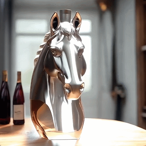 Handblown Horse Whiskey Bottle – Timeless Elegance Meets Craftsmanship