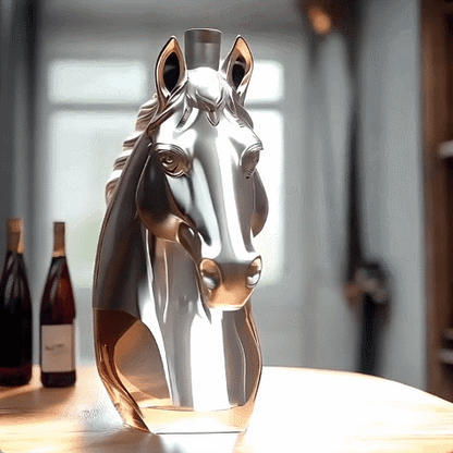 Handblown Horse Whiskey Bottle – Timeless Elegance Meets Craftsmanship