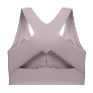 Three-breasted cross-back correction bra