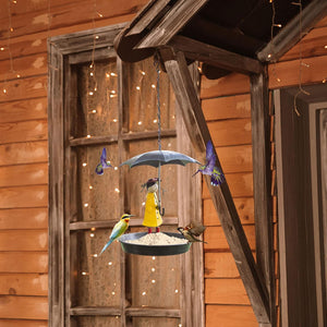 Hanging Umbrella Girl Bird Feeder Garden Decor