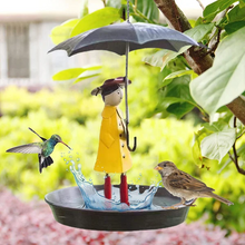 Load image into Gallery viewer, Hanging Umbrella Girl Bird Feeder Garden Decor
