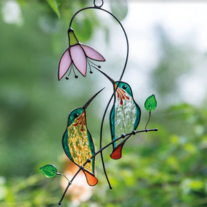 Hummingbird Stained Glass Window Hangings