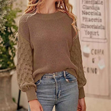 Load image into Gallery viewer, Women&#39;s Pullover Crew Neck Sweater Casual Long Sleeve Loose Chunky Knit Jumper Blouse Tops
