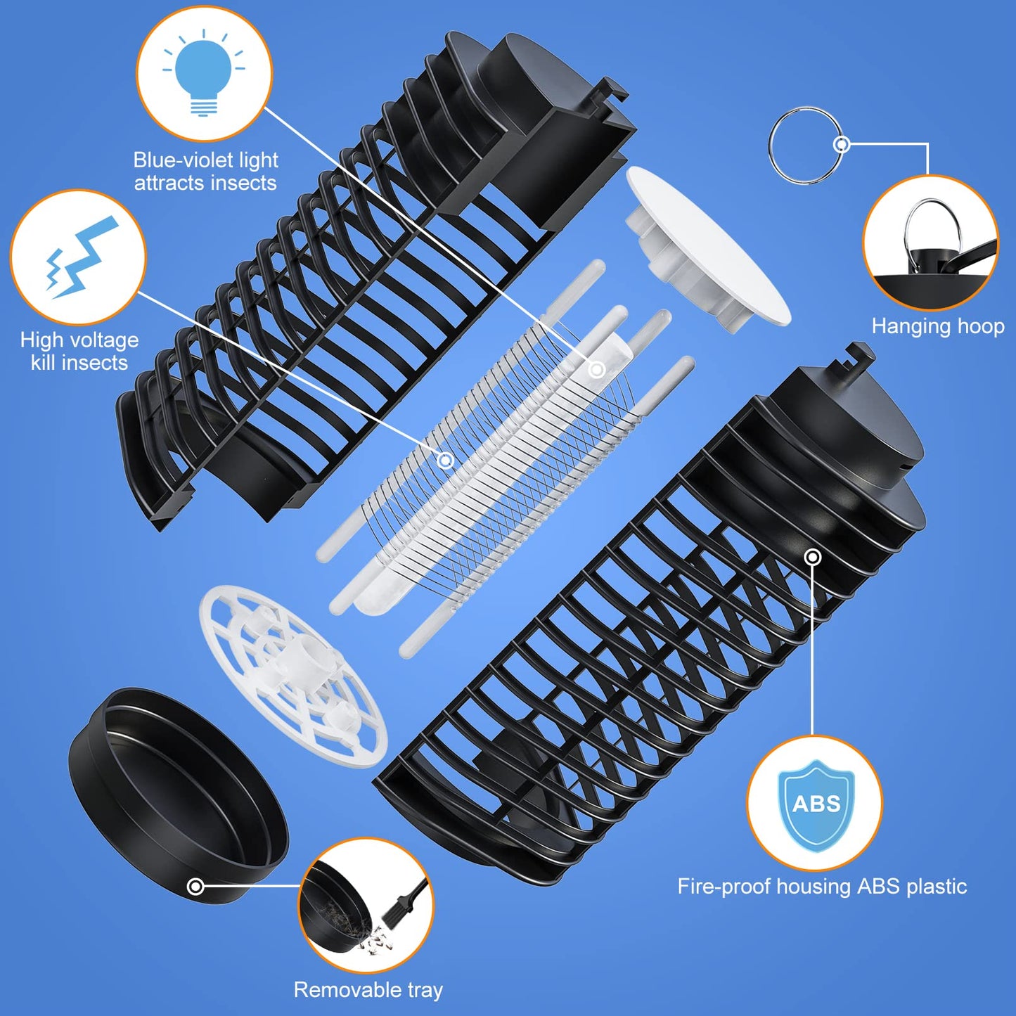 Fly Zapper with High Powered UV Light