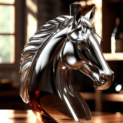 Handblown Horse Whiskey Bottle – Timeless Elegance Meets Craftsmanship
