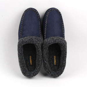 Men's Microsuede Moc Toe Clog Cuff Slipper