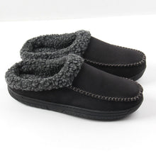 Load image into Gallery viewer, Men&#39;s Microsuede Moc Toe Clog Cuff Slipper
