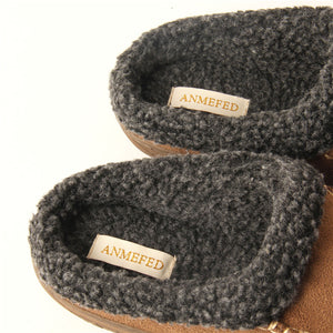 Men's Microsuede Moc Toe Clog Cuff Slipper