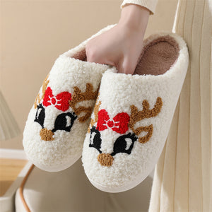 Women's Winter Warm Plush Cartoon  House Slippers