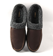 Load image into Gallery viewer, Men&#39;s Microsuede Moc Toe Clog Cuff Slipper
