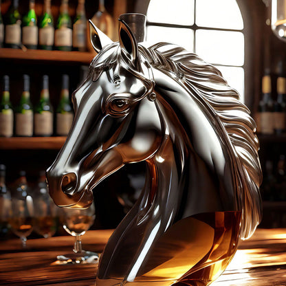 Handblown Horse Whiskey Bottle – Timeless Elegance Meets Craftsmanship