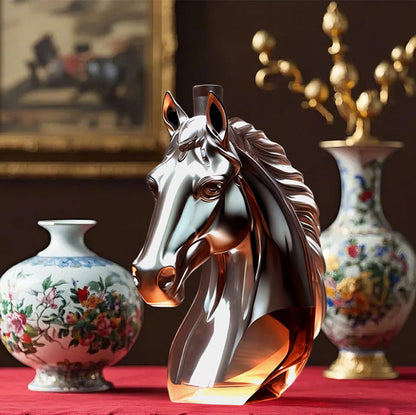 Handblown Horse Whiskey Bottle – Timeless Elegance Meets Craftsmanship