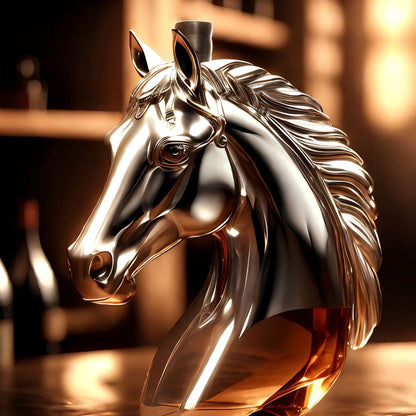 Handblown Horse Whiskey Bottle – Timeless Elegance Meets Craftsmanship