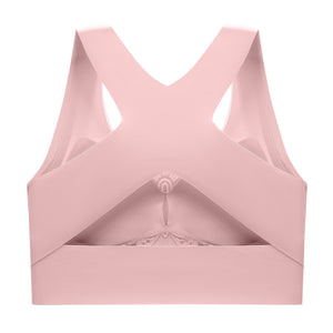 Three-breasted cross-back correction bra